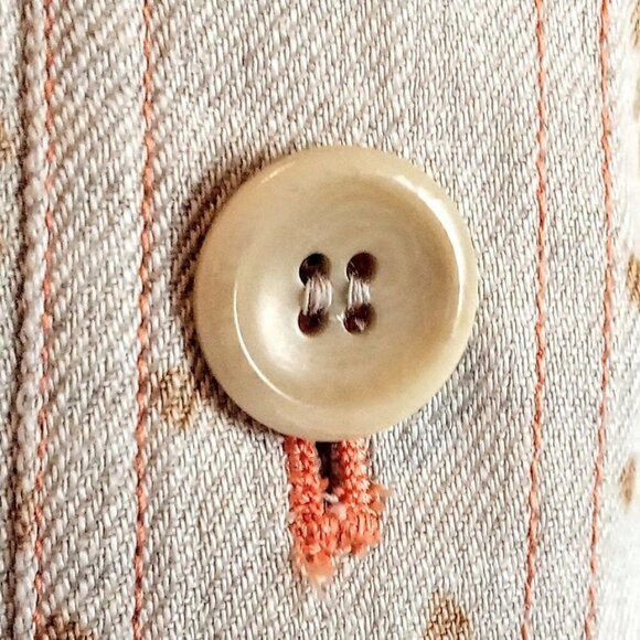 Sigrid Olsen Cream Tan Peach Linen Jacket - Picture 3 of 6